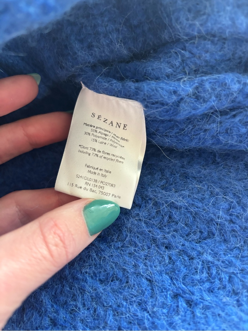 EUC Sézane Emile Cardigan in Cobalt Blue Size S - Picture 6 of 7